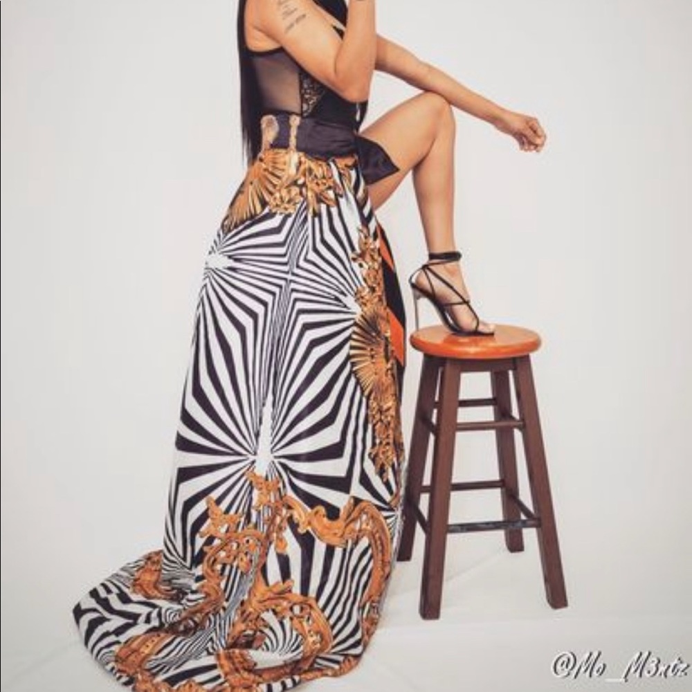 Long wrap around skirt . Only worn one time .